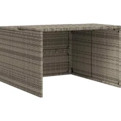 Garage för robotgräsklippare grå 86x90x52/57 cm konstrotting