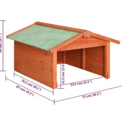 Garage för robotgräsklippare 72x87x50 cm massivt granträ - Hus Till Robotgräsklippare - Garage Till Robotgräsklippare - Home & Living