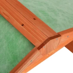 Garage för robotgräsklippare i granträ - Skydd för gräsklippare | Storlek: 72x87x50 cm