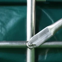 Garagetält i PVC - Vattentålig förvaring för fordon | Storlek: 2,4x2,4 m | Färg: Grön