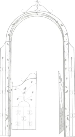 Garden Arch with Gate - Climbing Aid - Hållbar järndesign