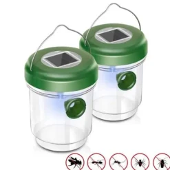 Garden Solar LED flugfälla Insektsfångningsverktyg Drosophia Fruktgetingar Repellent nr