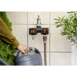 GARDENA 8193-20 Plast 2-vägsventil Snabbkoppling, 1 inv., 3/4 inv. med reglerventil