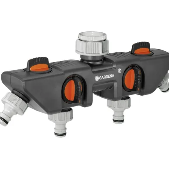 GARDENA 08194-20 4-vägsventil Snabbkoppling, 3/4 utv., 1 utv. med reglerventil
