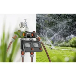 GARDENA 08194-20 4-vägsventil Snabbkoppling, 3/4 utv., 1 utv. med reglerventil