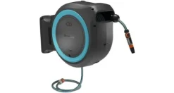 Gardena Batteridriven Väggslanglåda PowerRoll Turkos - 35 meter - Solo