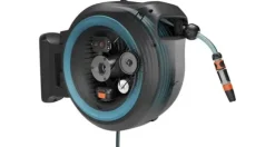 Gardena Batteridriven Väggslanglåda PowerRoll Turkos - 35 meter - Solo