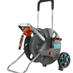 GARDENA slangrulle monterad med AquarollL Easy - 30 m slang