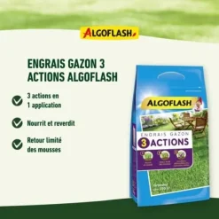 Gazongödsel - Algoflash Naturasol - 3 Åtgärder - 3 kg