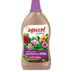 Gödselmedel baserat på örtextrakt för blommande växter 1 l Agrecol