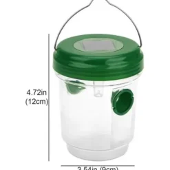 GE27346-2 delar Solar getingfälla med LED-ljus, insektsfällor, anti-insektsfångare honungsfälla Bin bålgetingar