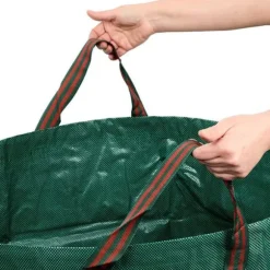 Gecosac - 2770 - Trädgårdssäck för Gröna Avfall 120L, Självbärande, Hållbar, Vattentät Sack med 3 Handtag