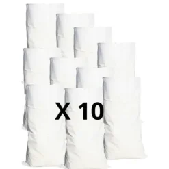 Gecosac - 119P72-L10 - 10 Stenarbetssäckar, Arbetssäck, Trädgårdsavfall, Sand 55 x 95 cm 55Kg Återanvändbar