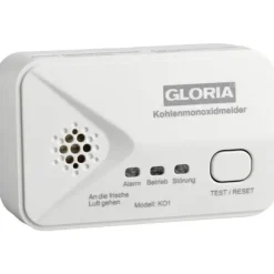 Gloria KO1 Kolmonoxid-detektor batteri Detektering Kolmonoxid