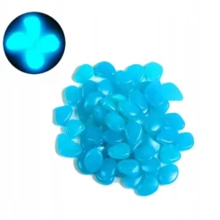 GLORIOUS STONES Fluorescerande stenar BLÅ LYSER I MÖRKRET 50 st
