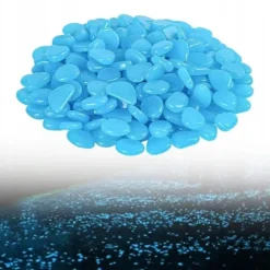 GLORIOUS STONES Fluorescerande stenar BLÅ LYSER I MÖRKRET 50 st