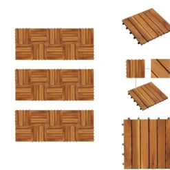 Golvbeläggning - Balkongplattor med vertikal design 30 x 30, 30 st