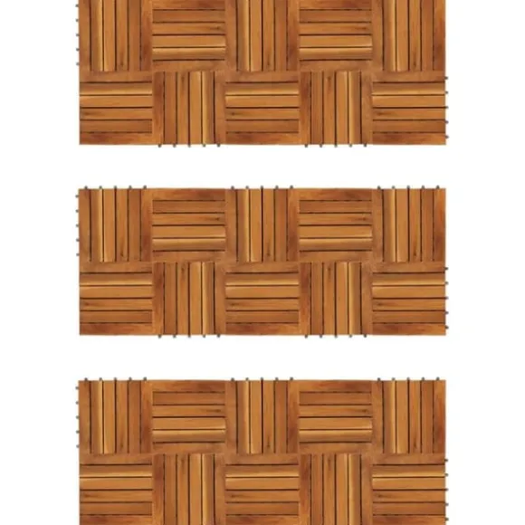 Golvbeläggning - Balkongplattor med vertikal design 30 x 30, 30 st