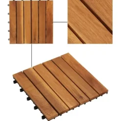 Golvbeläggning - Balkongplattor med vertikal design 30 x 30, 30 st