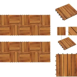 Golvbeläggning - Balkongplattor med vertikal design 30 x 30 20 st