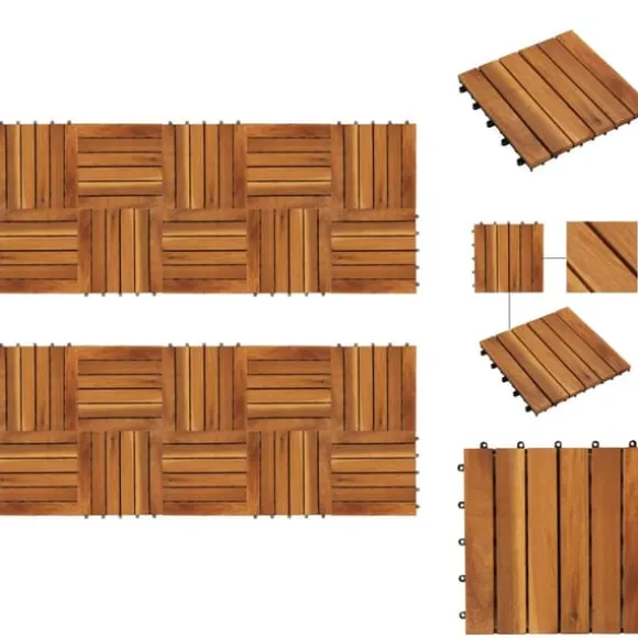 Golvbeläggning - Balkongplattor med vertikal design 30 x 30 20 st
