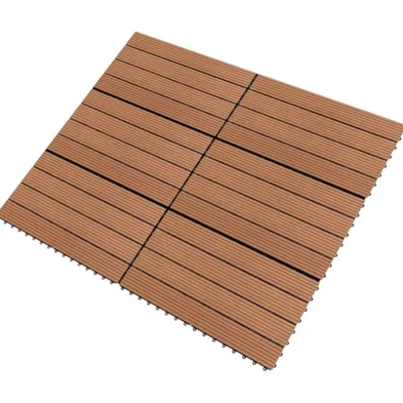 Golvbeläggning - Living Markplattor WPC 60x30 cm 6 st 1 m² brun