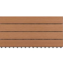 Golvbeläggning - Living Markplattor WPC 60x30 cm 6 st 1 m² brun