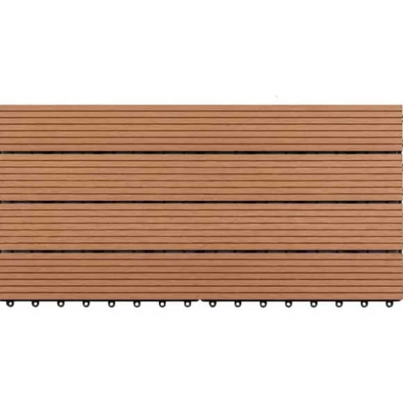 Golvbeläggning - Living Markplattor WPC 60x30 cm 6 st 1 m² brun