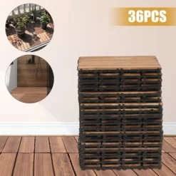 Golvplattor, Halkfri Design, Miljövänligt Material,Brun