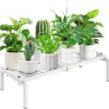 Gouisalin metallväxtställ för inomhusbruk och trädgård 40x84x20,5 cm vit