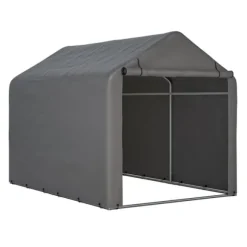 Grå Cykelgarage / Redskapsbod 160x220x165 cm med rullport, vattentätt PE-material