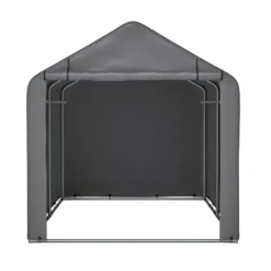 Grå Cykelgarage / Redskapsbod 160x220x165 cm med rullport, vattentätt PE-material