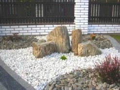 Granit Trädgårdssten Dekorativ VIT MARIANNA 8-16mm 20kg Biovita