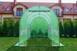 Grön tunnelväxthus 450x200x200cm för hobbyträdgårdsmästare - Hållbart, enkel montering, UV-beständigt