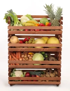 Grönsakslådor på hjul RAWA /bredd 77cm - Bruna