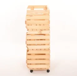 Grönsakslådor på hjul RAWA /bredd 37cm - Naturlig