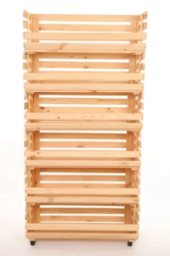 Grönsakslådor på hjul RAWA /bredd 77cm - Naturlig