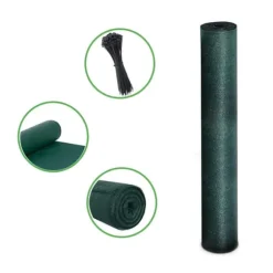 Grönt maskeringsnät, 50 m, för 1,5 m staket