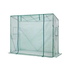 Grönt växthus i plast, 200 x 77 x 149/169 cm