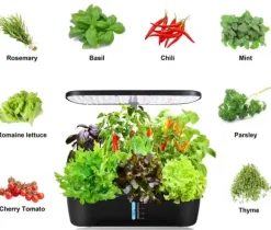 GrowHome PRO, Inomhusträdgård och odlingsset för örter med inbyggd LED växtbelysning & autovattningssystem, Ört Mini