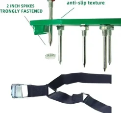 Gräsmatteluftare Skor 1 par - Spikskor för Trädgårdsarbete, Grön, 42 mm Spikdjup