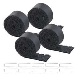 Gummimulchrulle 4-Pack, Landskapsarkitektur Matta 120x4,5 tum, Långvarig och Miljövänlig Gummimulchmatta