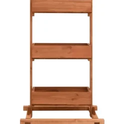 Handgjord odlingslåda i granträ med 3 hyllor | Storlek: 52x30x78 cm