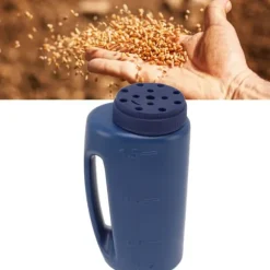 Handhållen gödselspridare Handhållen gräsfröspridare Grödspridning Saltsåddkruka Blå