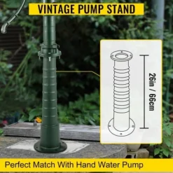 Handvattenpumpstativ, 22,86x22,86x66 cm, Grön, Gjutjärn