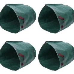 HAPPY-4 st 270L Bärbar Trädgårdspåse Kapacitet Slitstark Vikbar Trädgårdsavfallspåsar Lövpåsar -MEN