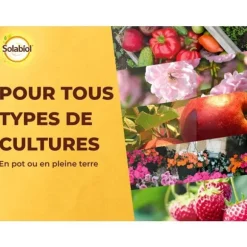 Heltäckande flytande gödningsmedel - SOLABIOL - 2,5 L - Upp till 250 L lösning - Universal - Alla typer av grödor