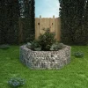 Hexagonal planteringsgabion upphöjd 160x140x50 cm