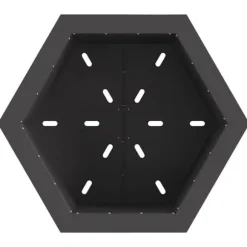 Hexagonalt rökfritt eldstad i stål – Modern och bärbar | Färg: Svart | Storlek: 58x58x51 cm