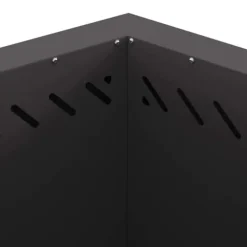 Hexagonalt rökfritt eldstad i stål – Modern och bärbar | Färg: Svart | Storlek: 58x58x51 cm